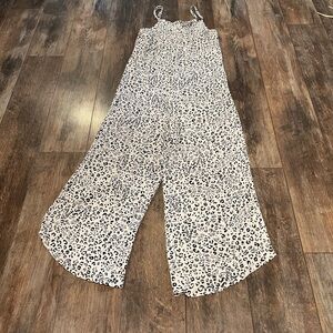 Z Supply Black and White Leopard Jumpsuit